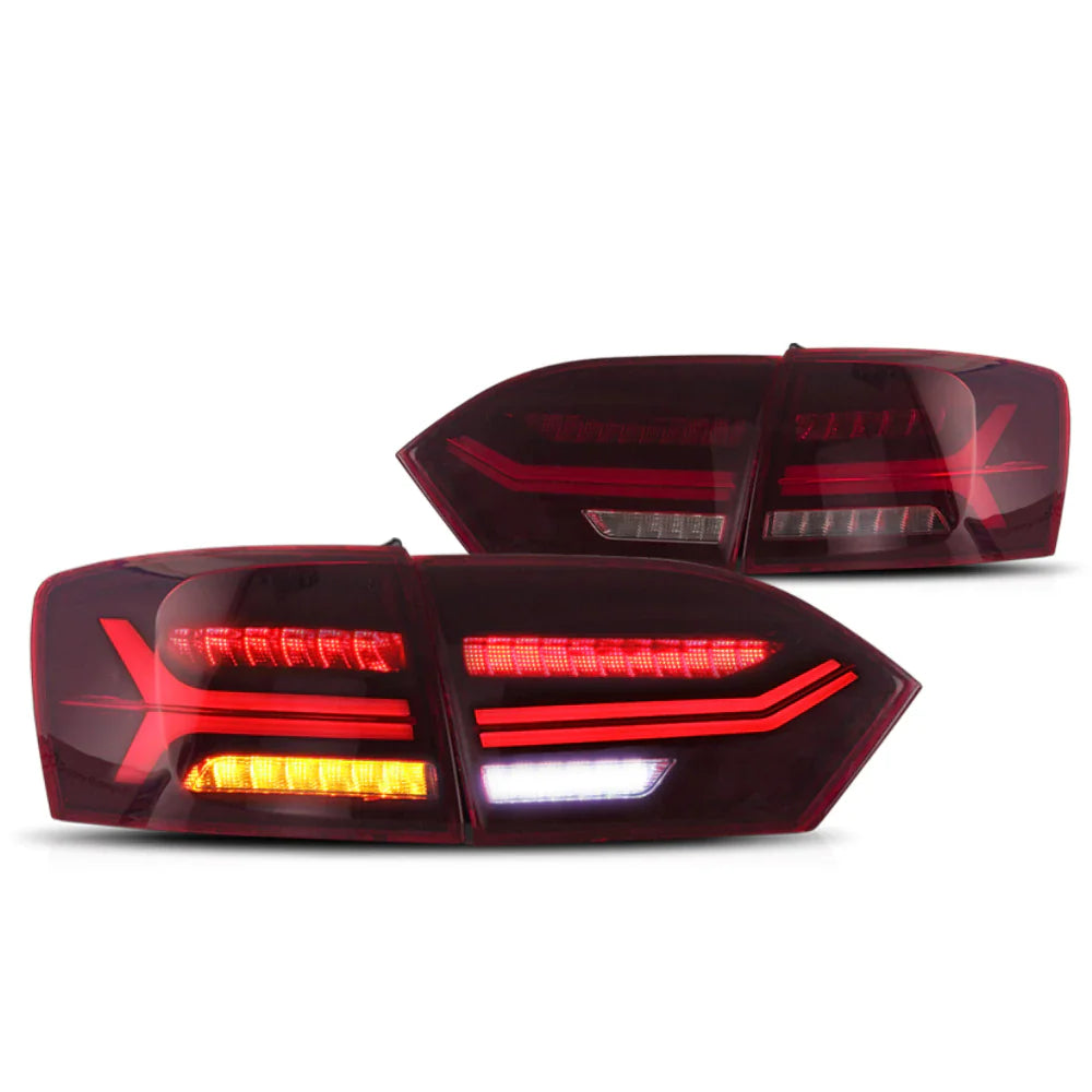 11-14 VW Jetta MK6 Vland LED Aftermarket Tail Lights With Sequential Turn Signal [E-mark]