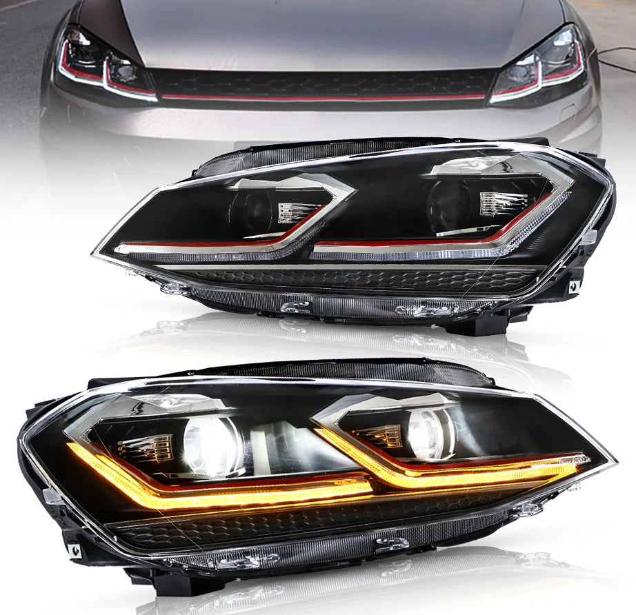 12-17 Volkswagen Golf MK7 Vland Full LED Projector Headlights [E-mark]