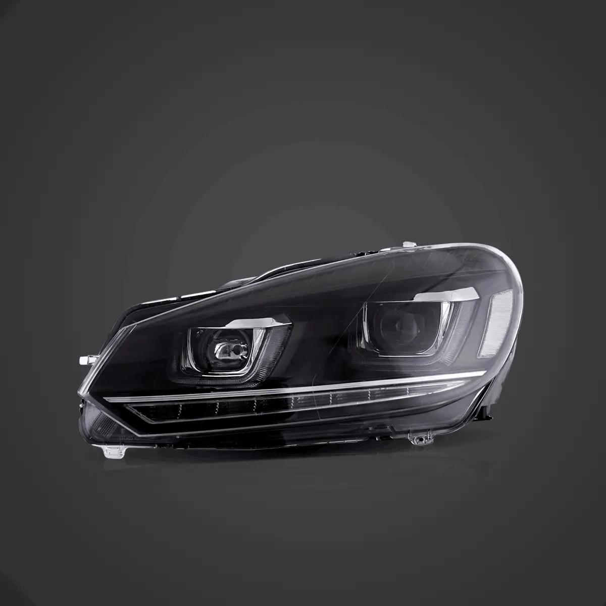 08-14 VW Golf Mk6 Vland Dual Beam Projector Aftermarket Headlights With Demon Eyes E-mark
