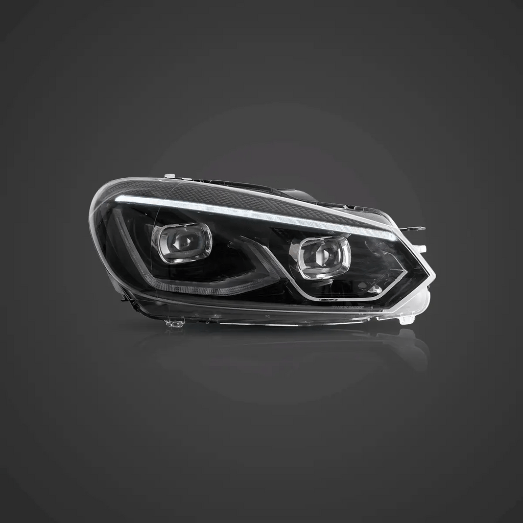 08-14 VW Golf Mk6 Vland LED Dual Beam Projector Aftermarket Headlights Black[E-mark] Brand: VLAND™