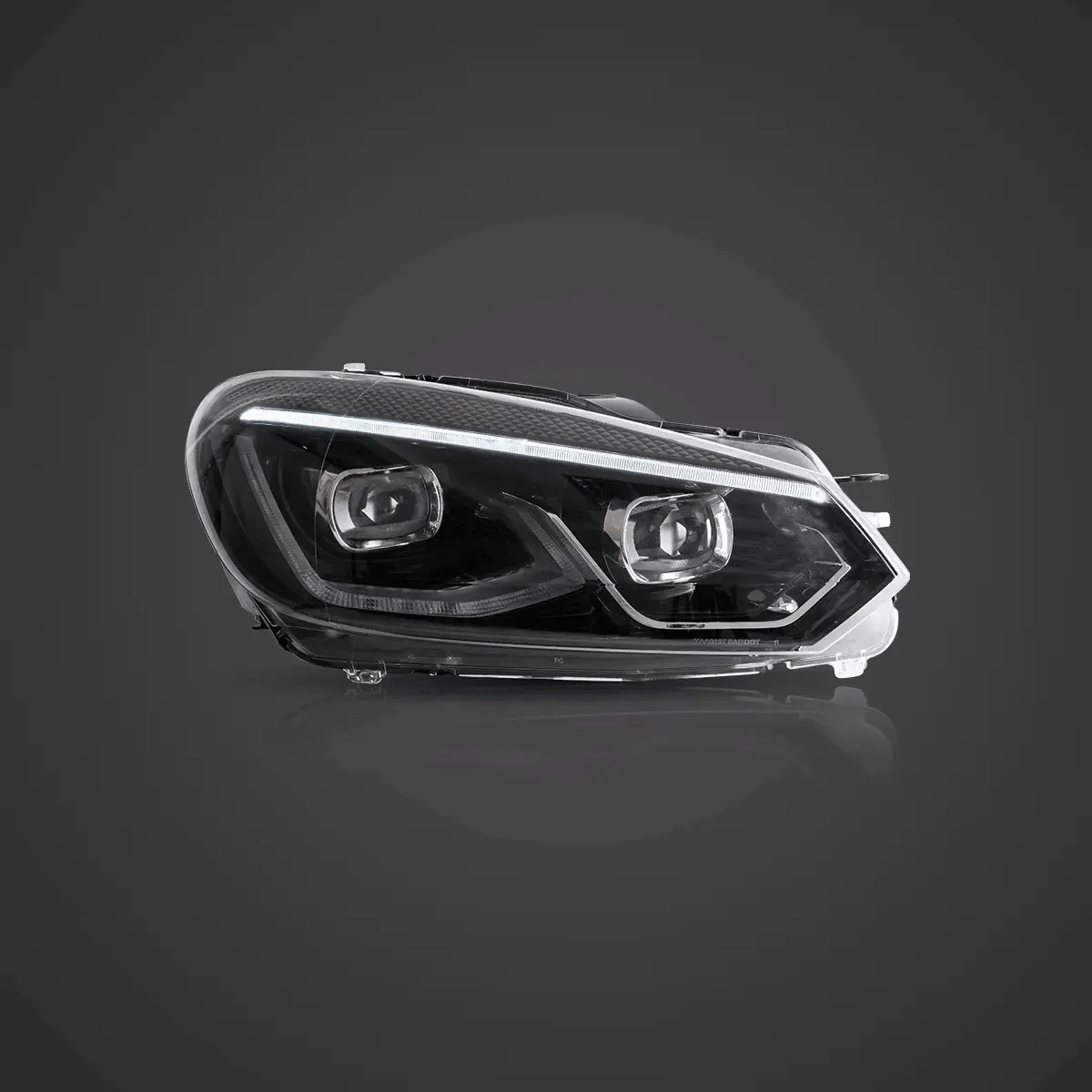 08-14 VW Golf Mk6 Vland LED Dual Beam Projector Aftermarket Headlights Black[E-mark] Brand: VLAND™