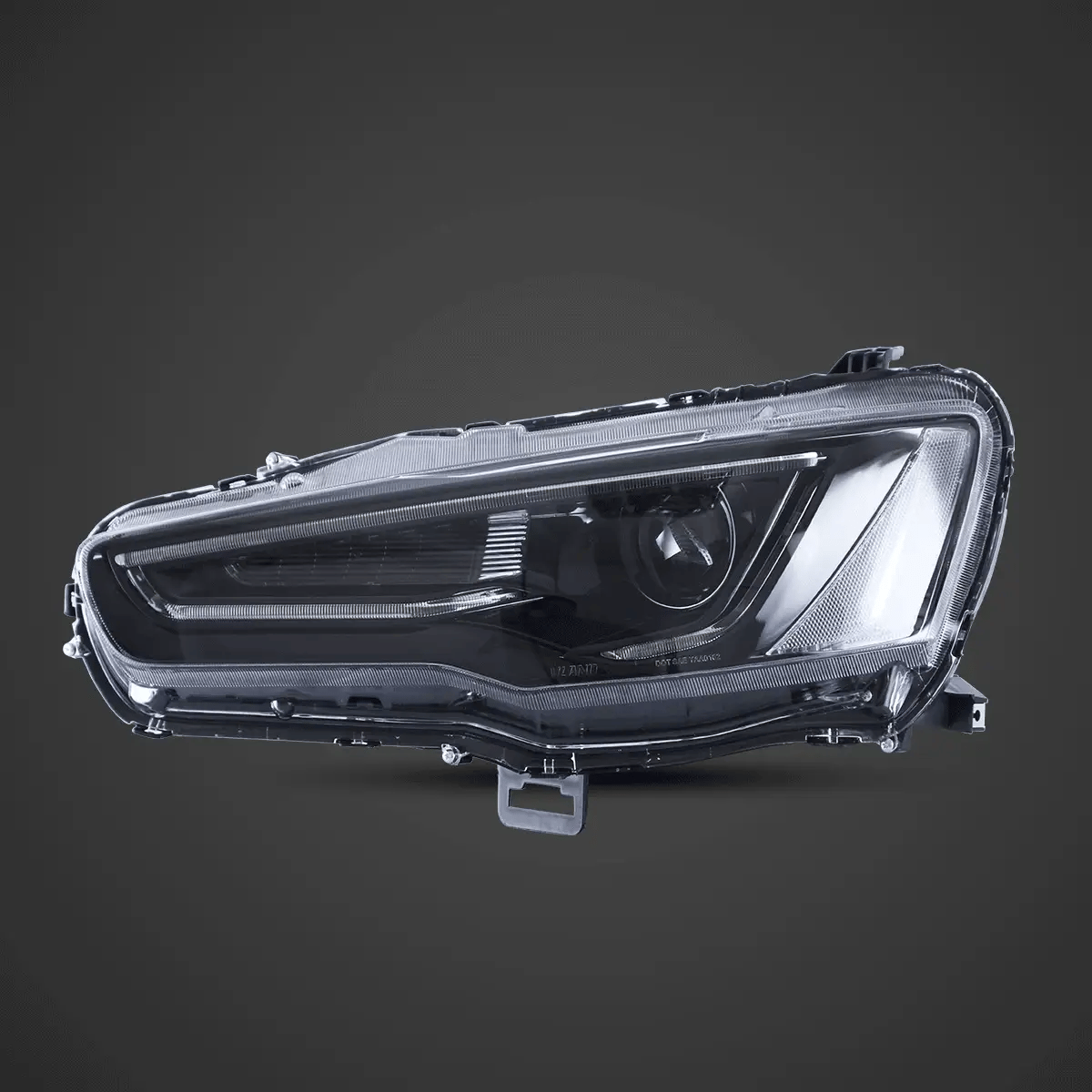 08-17 Mitsubishi Lancer / Evo X Vland Dual Beam Projector Headlights with Demon Eyes Black