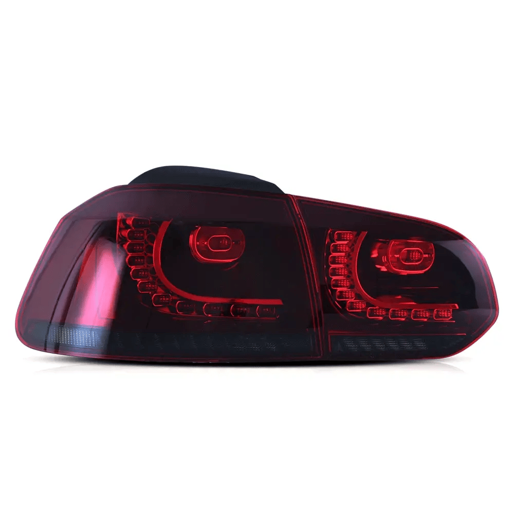 08-12 VW Golf Mk6 Vland LED Aftermarket Tail Lights With Amber Sequential Turn Signal [E-mark