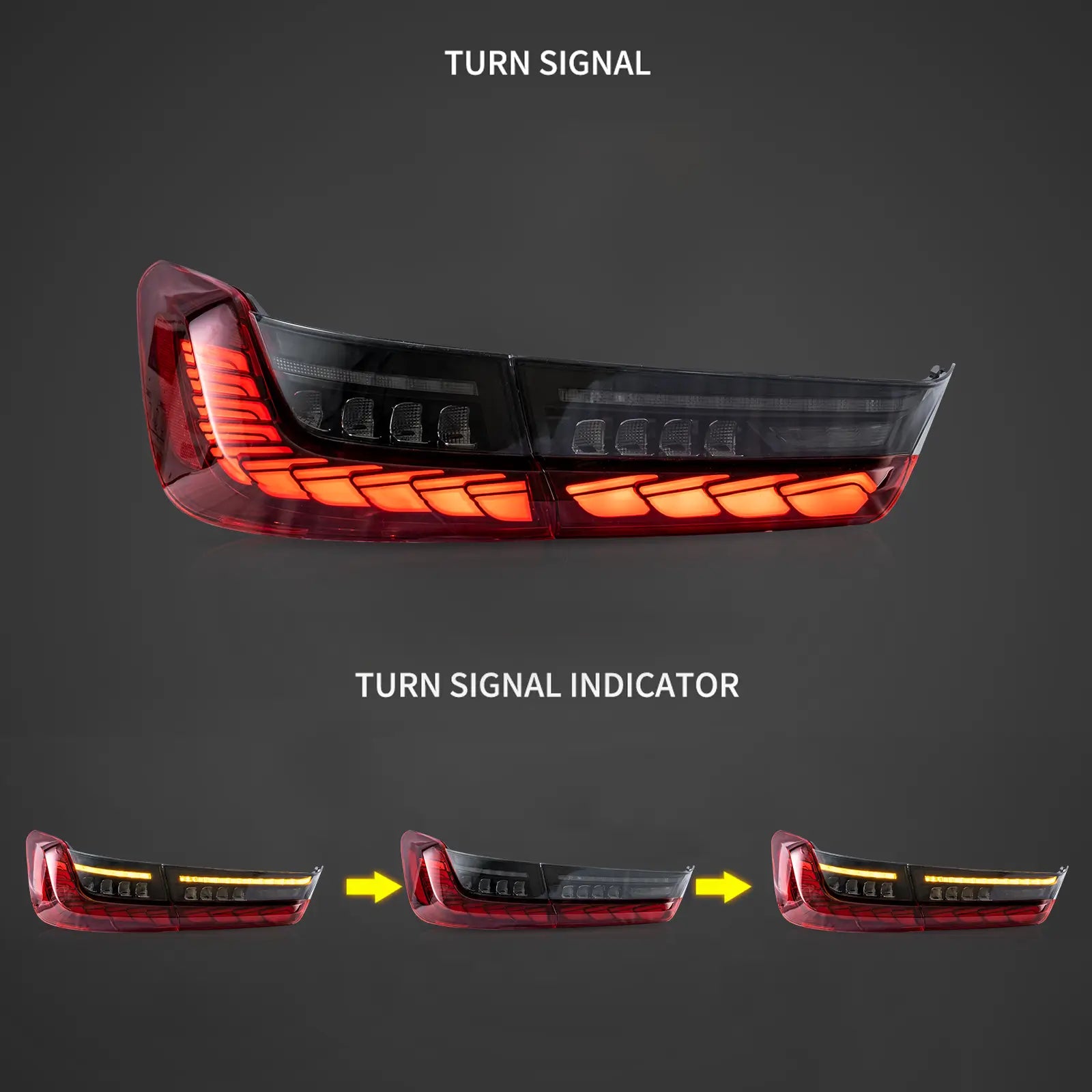 18-24 BMW 3 Series 7th Gen G20/G28/G80 Vland OLED Tail Lights With Sequential Turn Signal [E-mark]