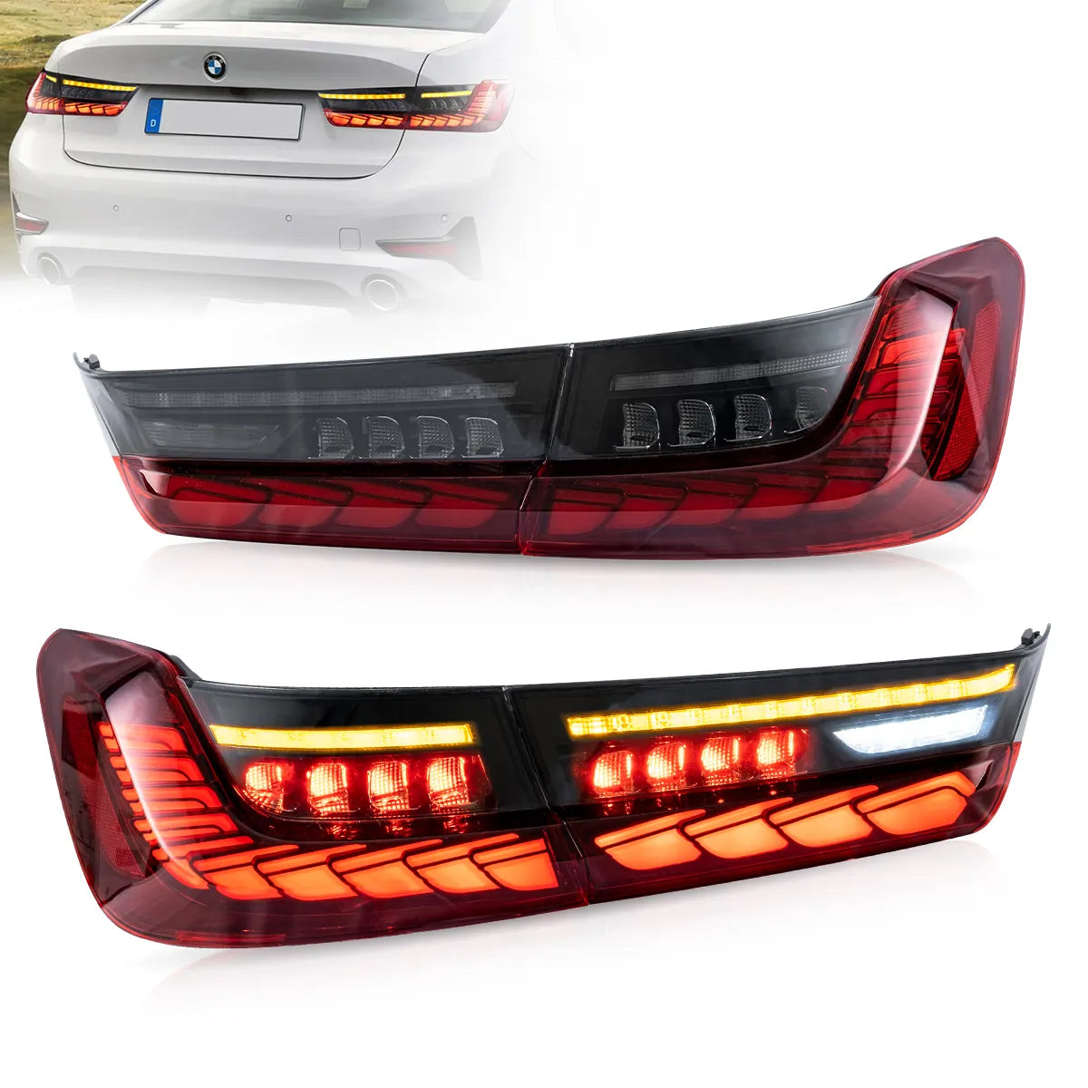 18-24 BMW 3 Series 7th Gen G20/G28/G80 Vland OLED Tail Lights With Sequential Turn Signal [E-mark]