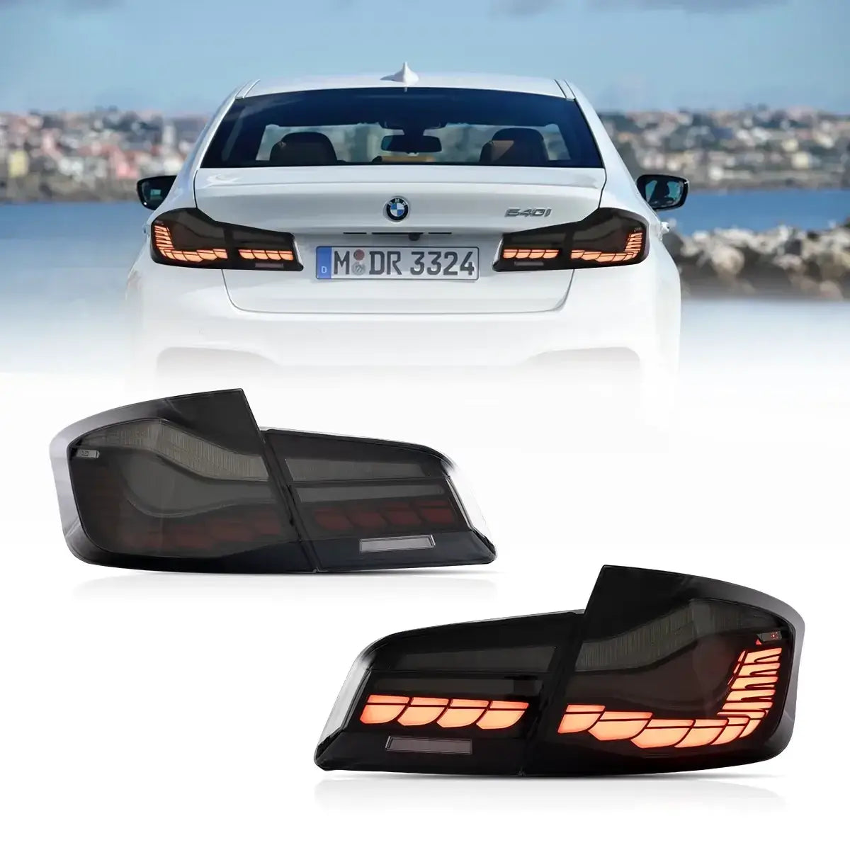 11-17 BMW 5 Series M5 6th Gen (F10 F18) Vland OLED Tail Lights With Dynamic Welcome Lighting CS Style [E-mark]