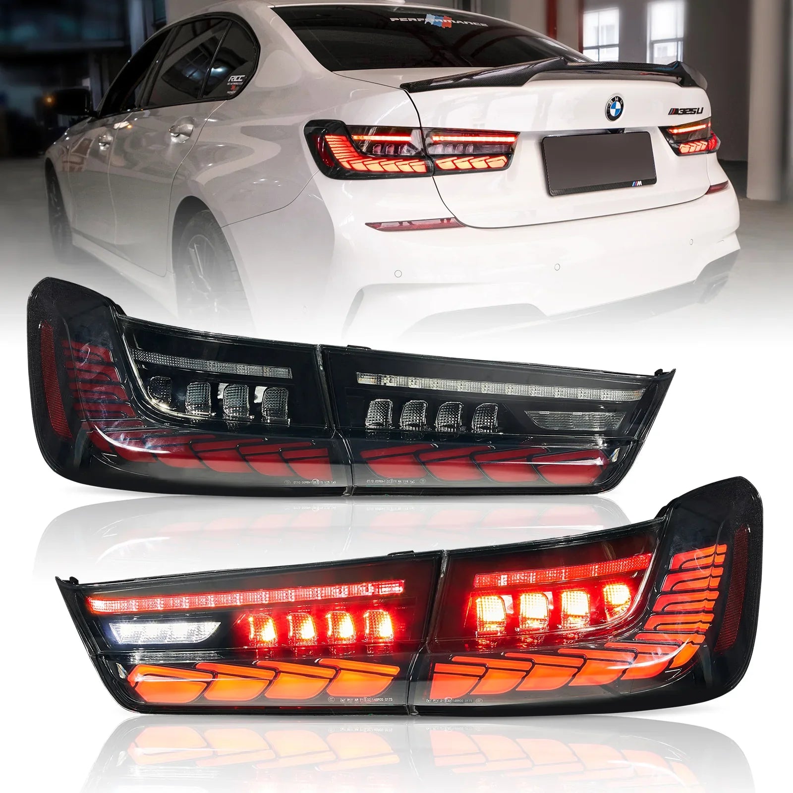 18-24 BMW 3 Series 7th Gen G20/G28/G80 Vland OLED Tail Lights With Sequential Turn Signal [E-mark]
