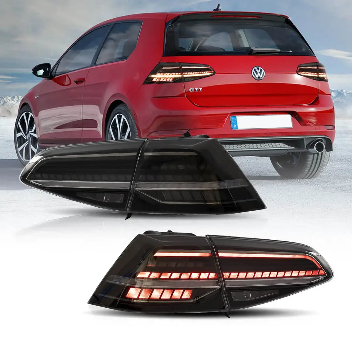 13-21 VW Golf MK7 MK7.5 Hatchback Vland LED Tail Lights [E-mark]