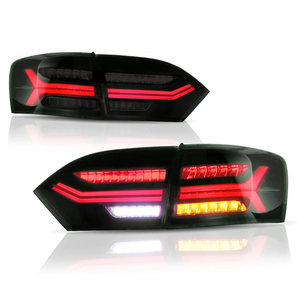 11-14 VW Jetta MK6 Vland LED Aftermarket Tail Lights With Sequential Turn Signal [E-mark]