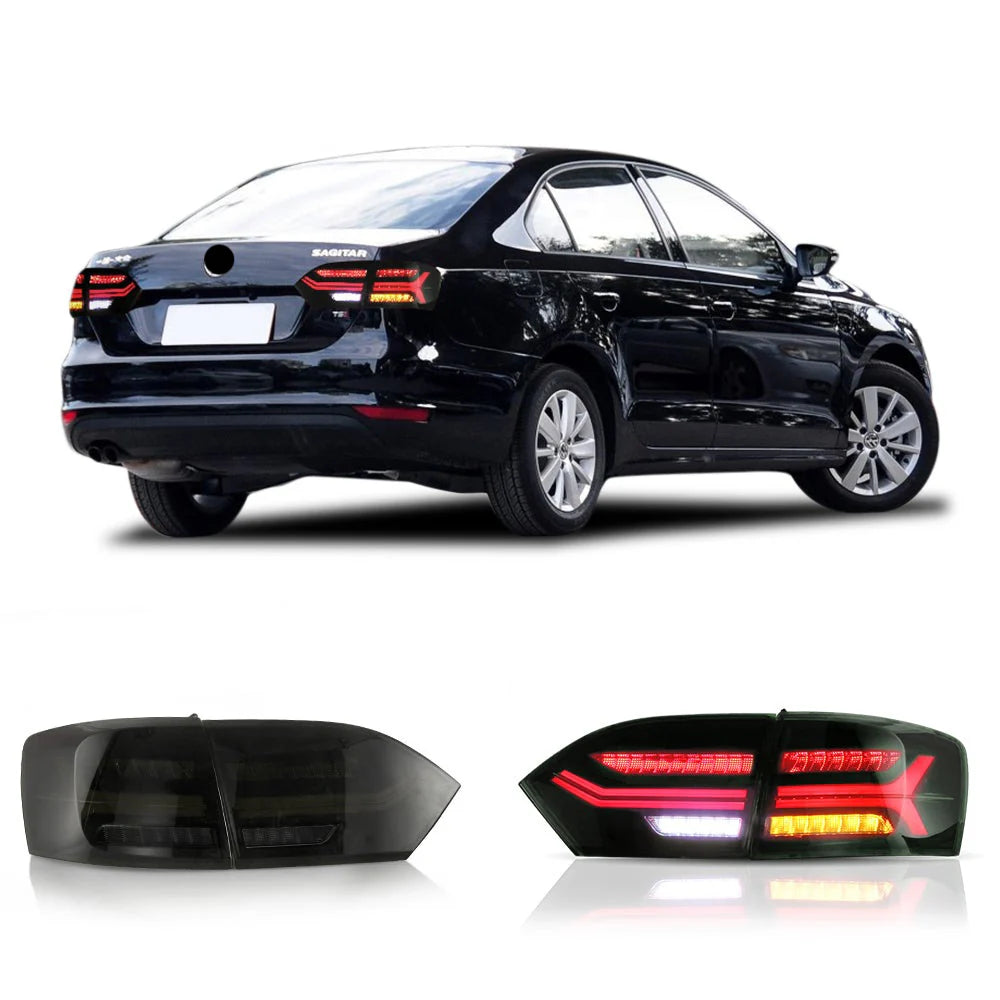 11-14 VW Jetta MK6 Vland LED Aftermarket Tail Lights With Sequential Turn Signal [E-mark]
